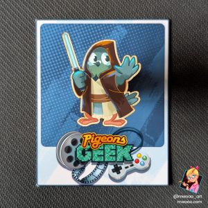 Geek Pigeons, Maître pigeon | Pin's ou Magnet en bois