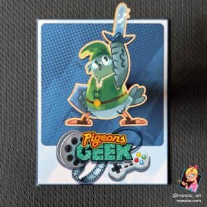 Geek Pigeons, Le pigeon d'Hyrule | Pin's ou Magnet en bois