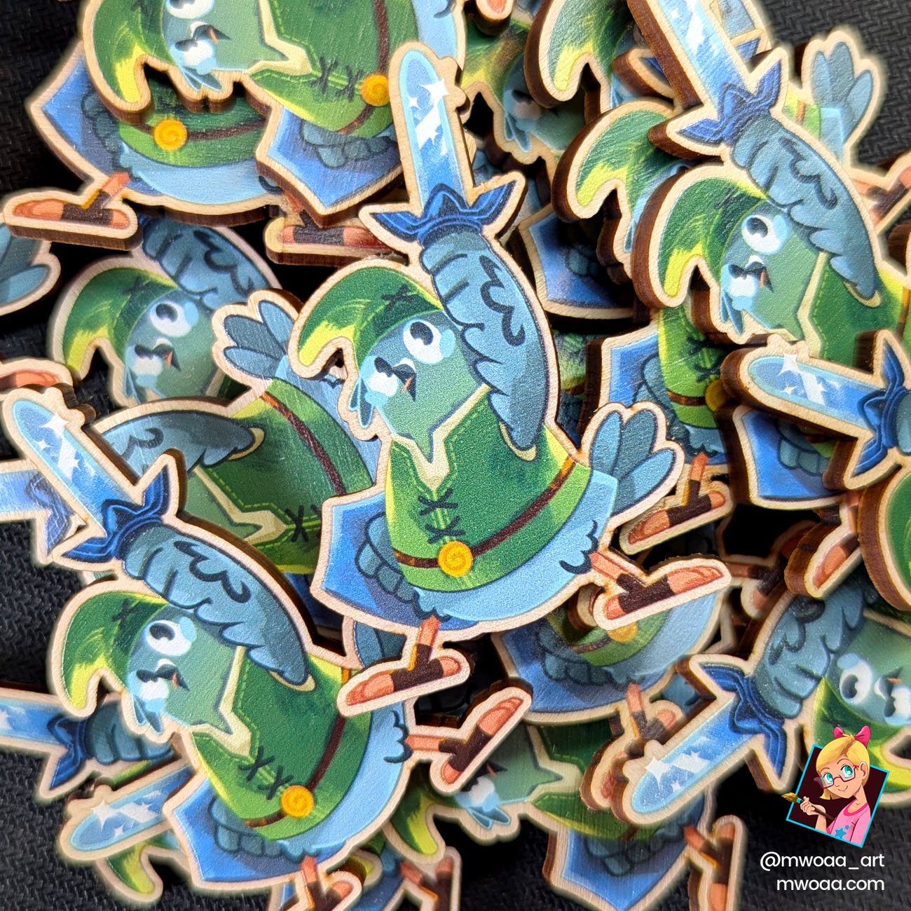 Geek Pigeons, Le pigeon d'Hyrule | Pin's ou Magnet en bois – Image 4