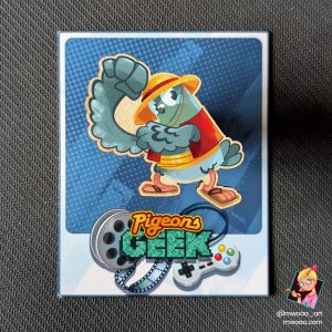 Geek Pigeons, Luffygeon | Pin's ou Magnet en bois