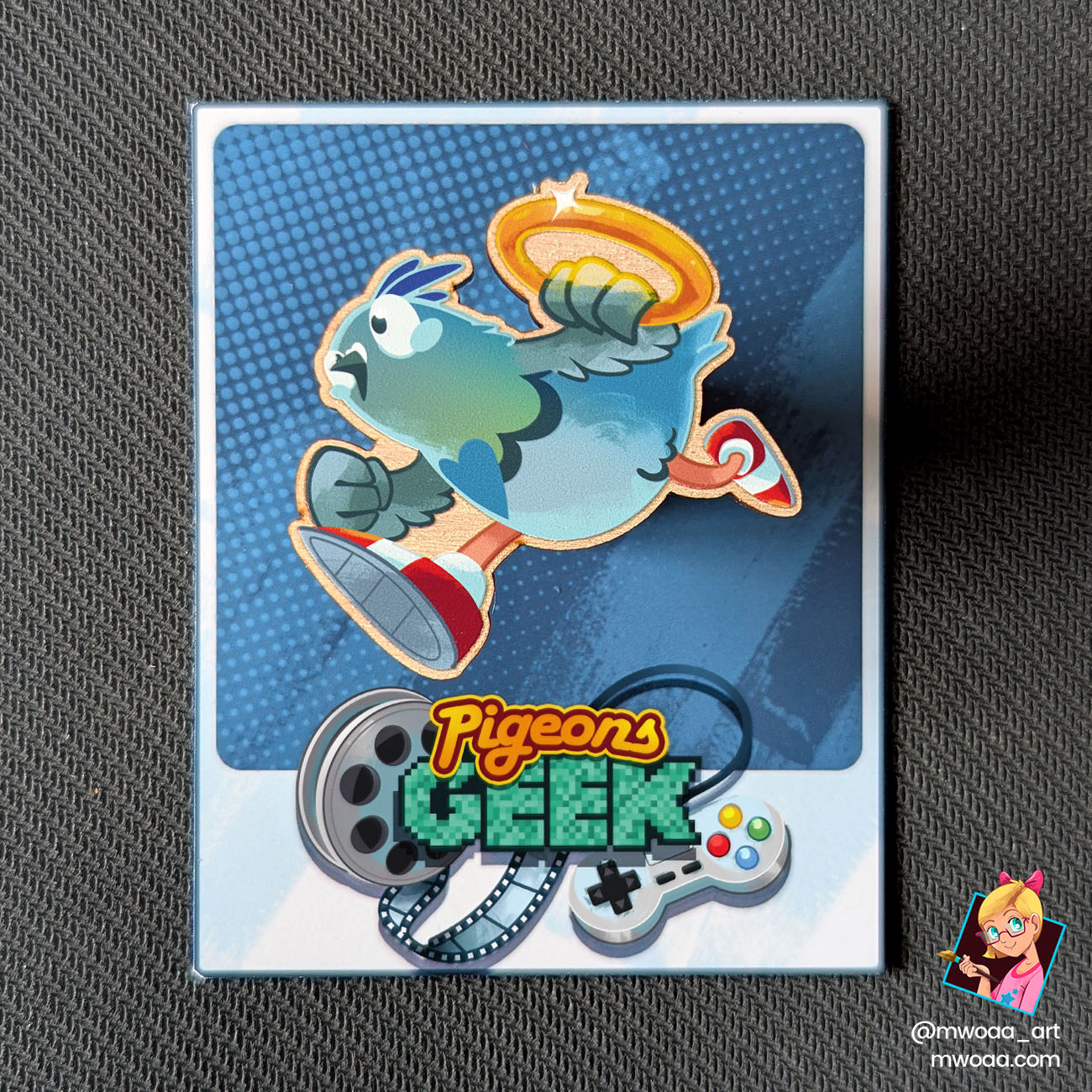Geek Pigeons, Sonic le pigeon | Pin's ou Magnet en bois