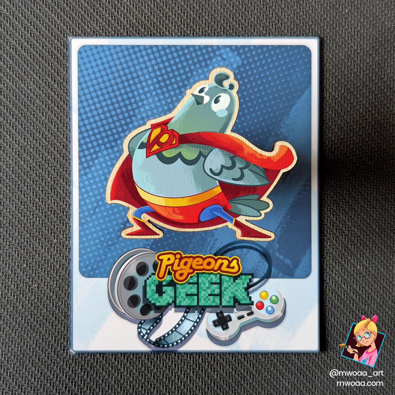 Geek Pigeons, Super pigeon | Pin's ou Magnet en bois