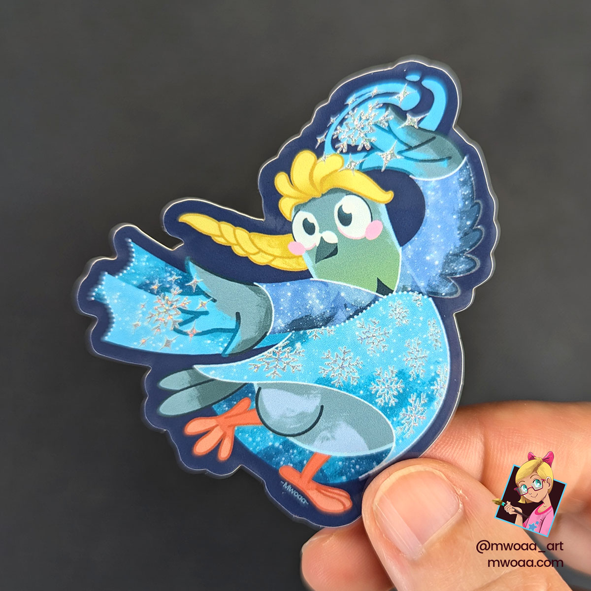 Geek Pigeons, La pigeonne des neiges | Stickers