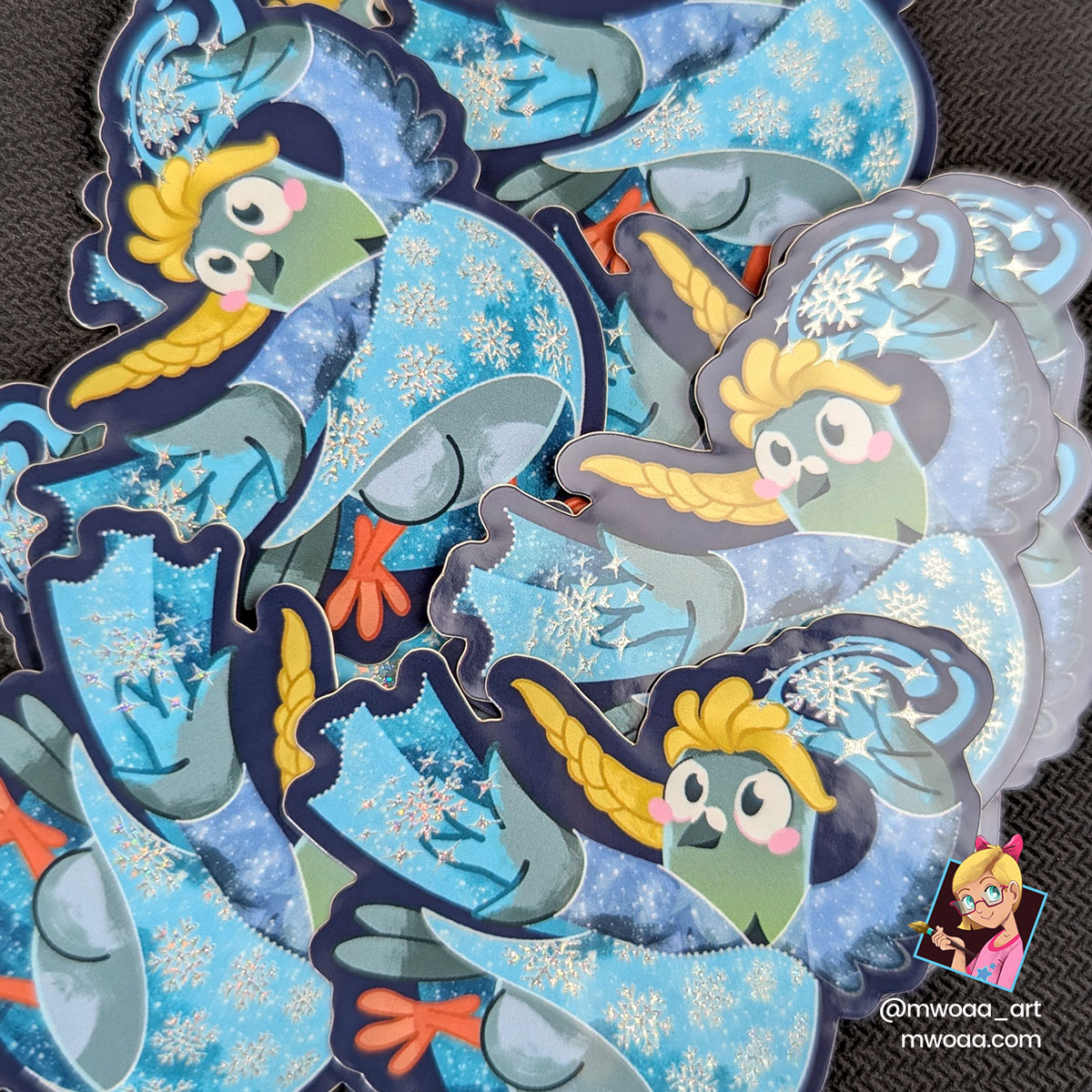 Geek Pigeons, La pigeonne des neiges | Stickers – Image 2