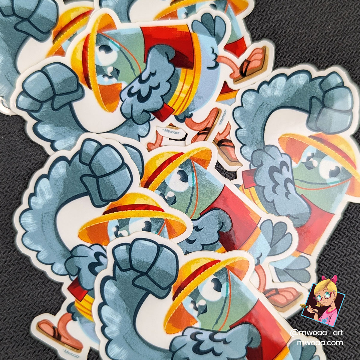 Geek Pigeons, Luffygeon | Stickers - Image 2