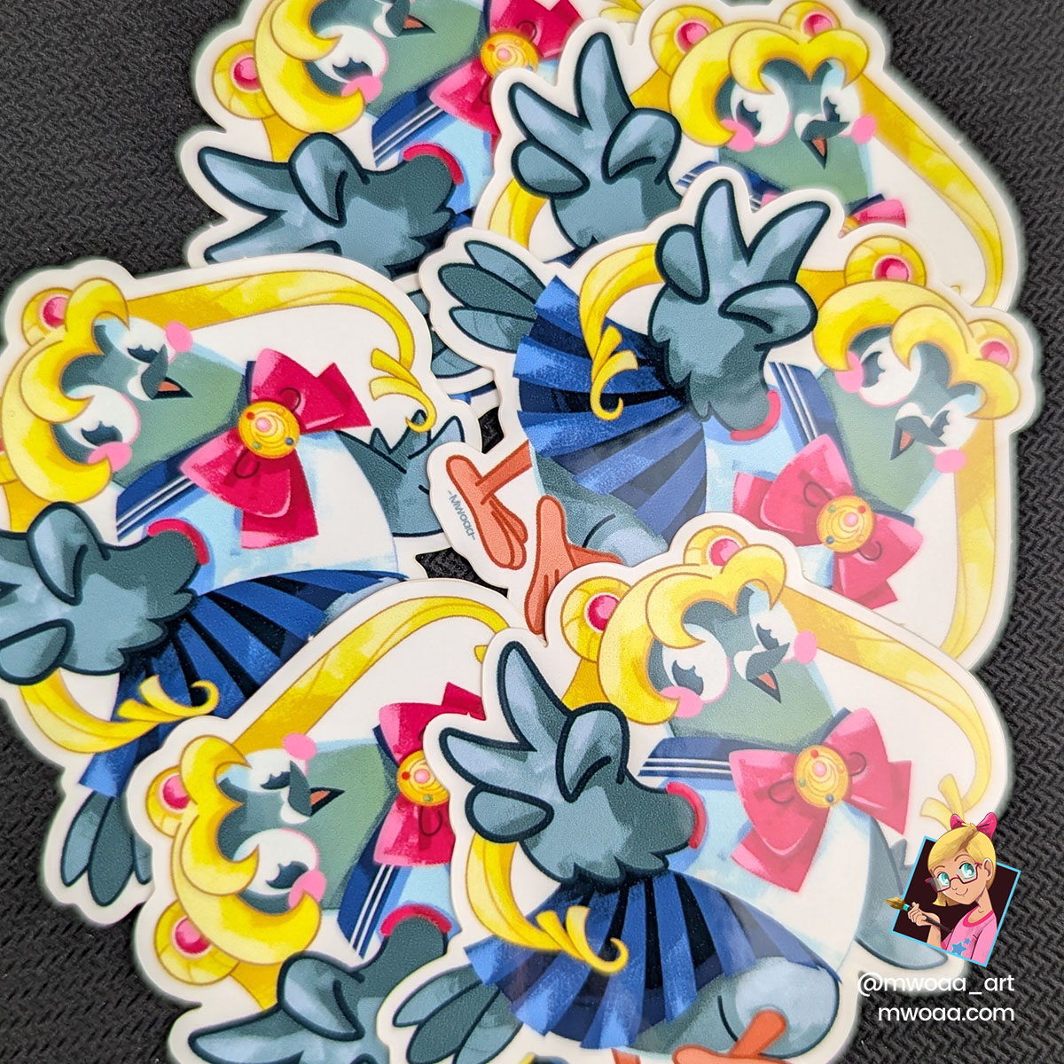 Geek Pigeons, Pigeon Moon | Stickers – Image 2