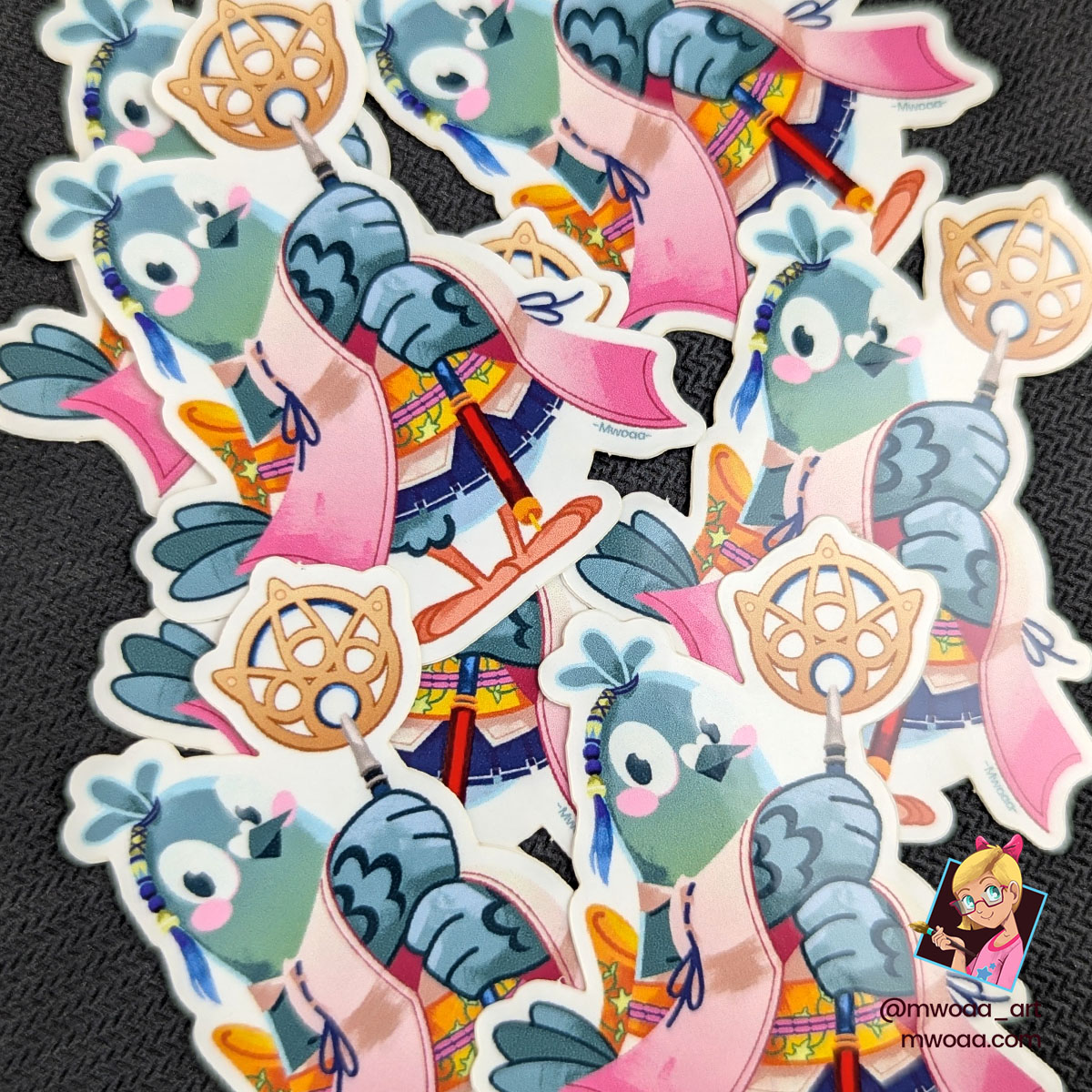 Geek Pigeons, Pigeon Yuna | Stickers - Image 2